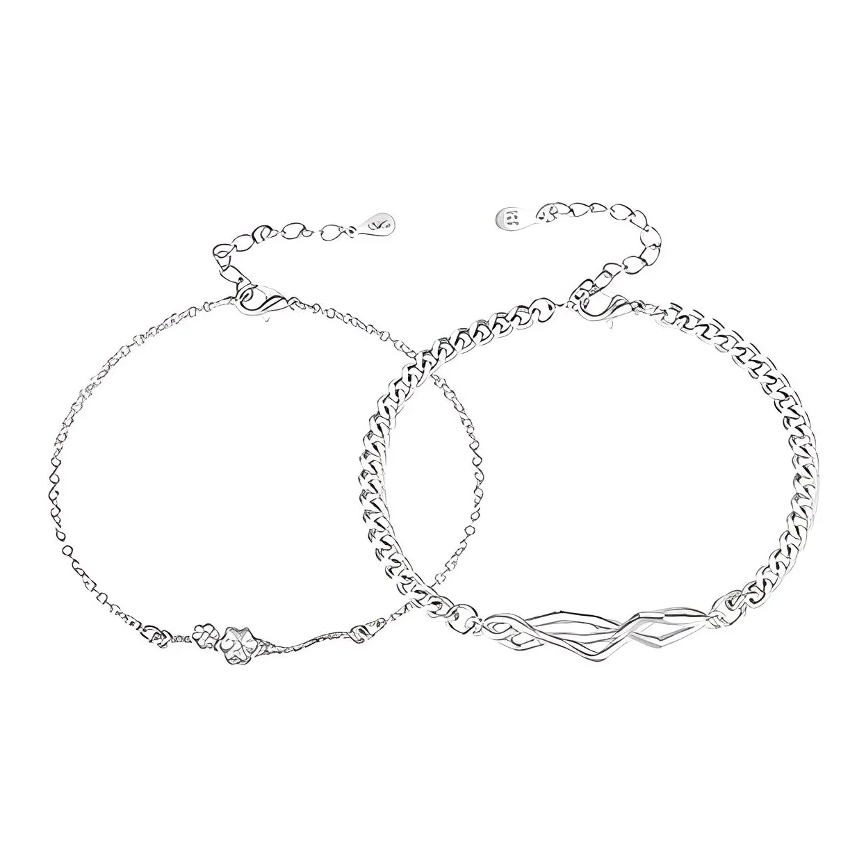 DAISY BEAUTY Браслеты Унисекс Серебряный