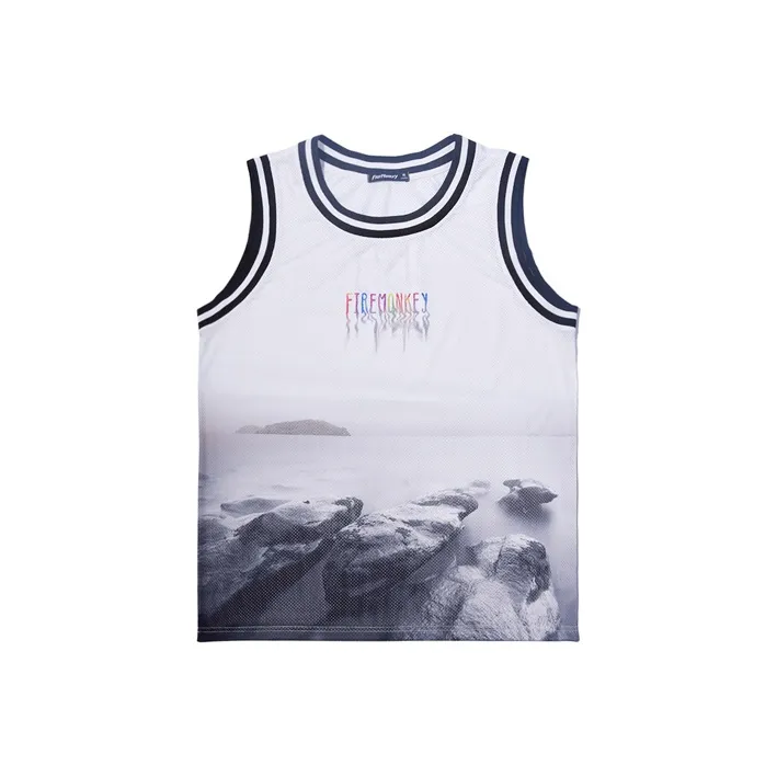 FireMonkey Tank Tops Unisex White Gray