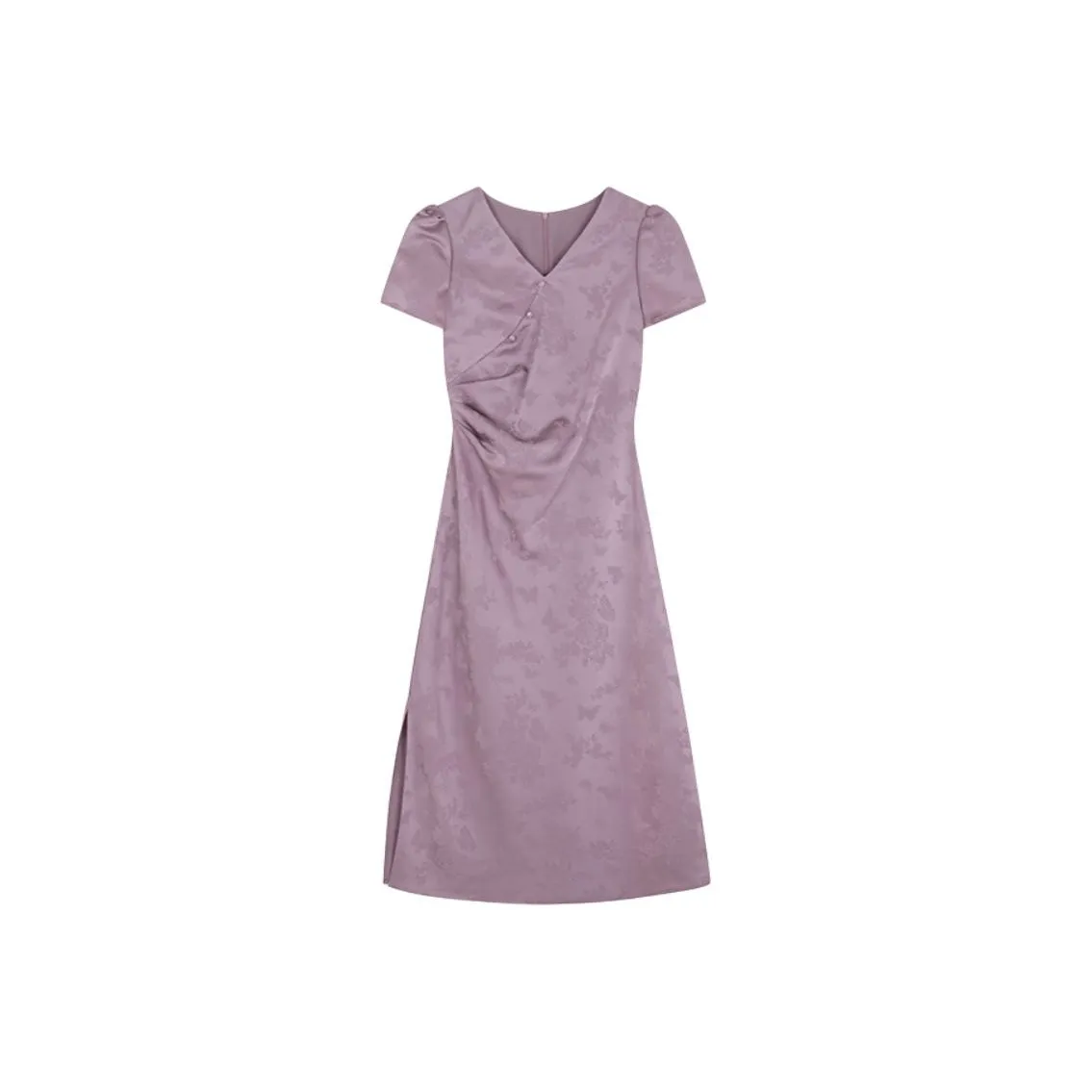 Mo Han Yi Mei Short Sleeved Dress Women's Pink Purple