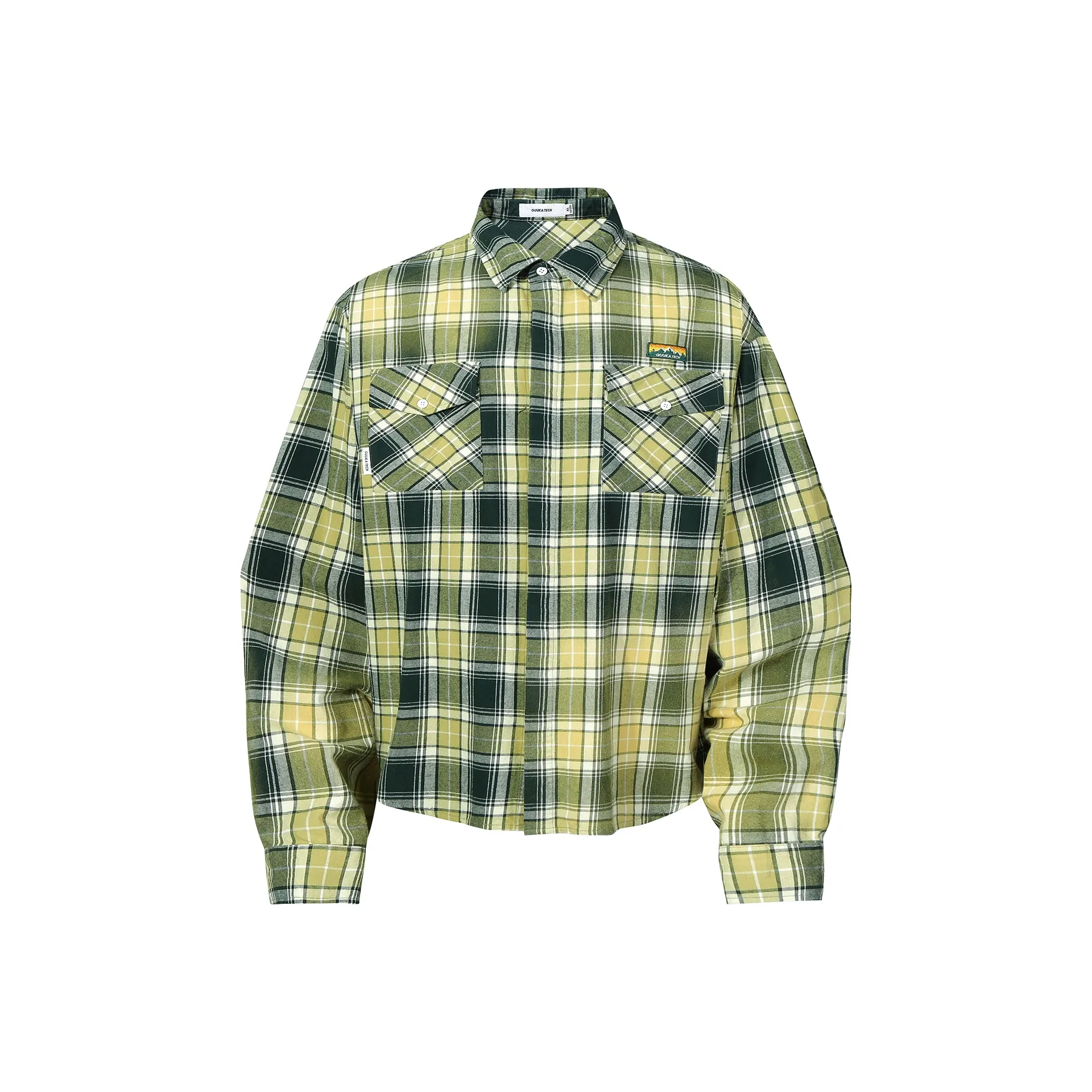 GUUKA TECH Зеленые Унисекс Рубашки