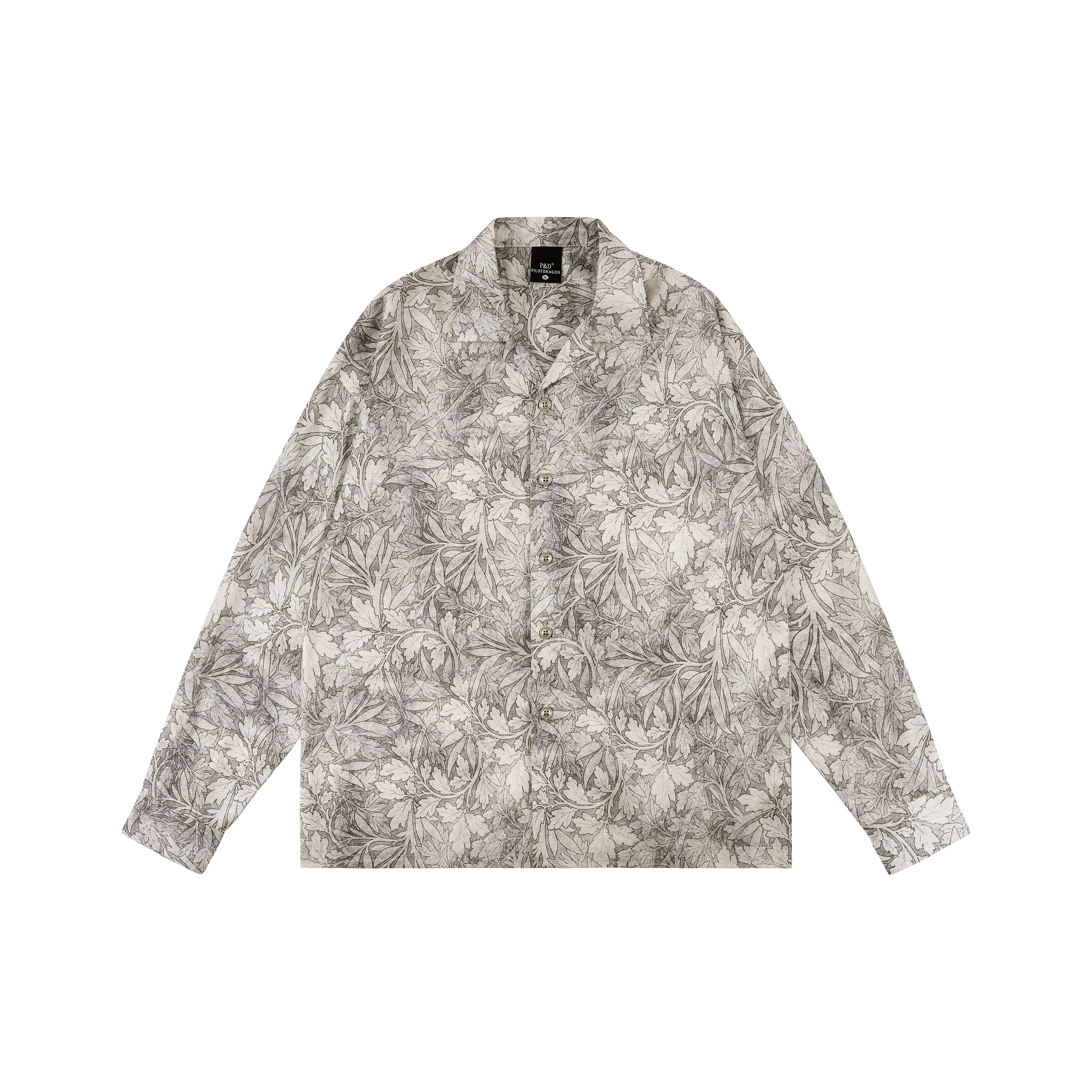 PILOTDRAGON P&D 24FW Long Sleeved Shirts Unisex Light Gray