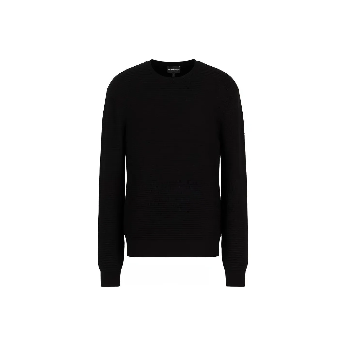 EMPORIO ARMANI Sweater In Virgin Wool Jacquard With Raised Zigzag Motif