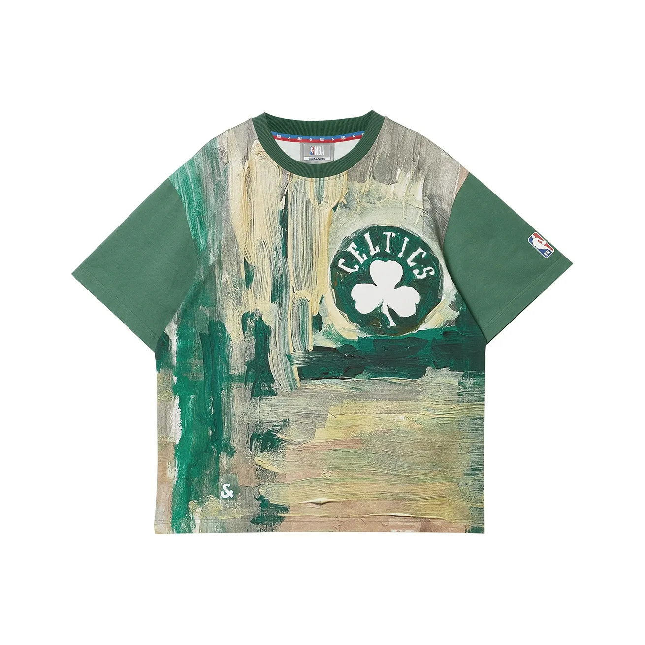 JACK JONES· X NBA Джек JONES NBA Co Бренд Рубашка Мужская E56 Пихта Зеленая