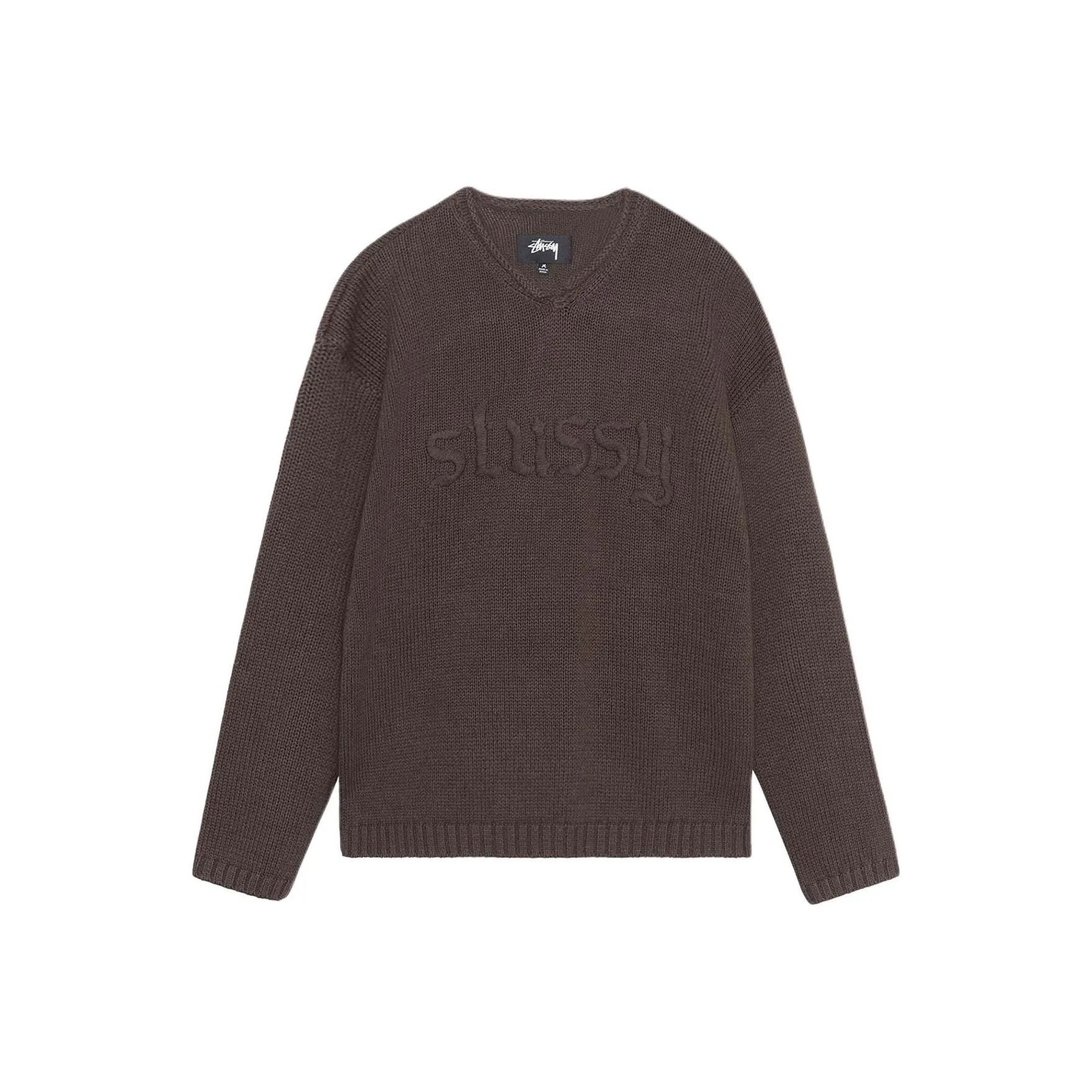 Stussy Embroidered V Neck Logo Sweater