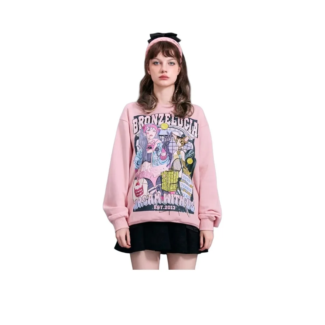 Bronze Lucia Толстовка Унисекс Розовый