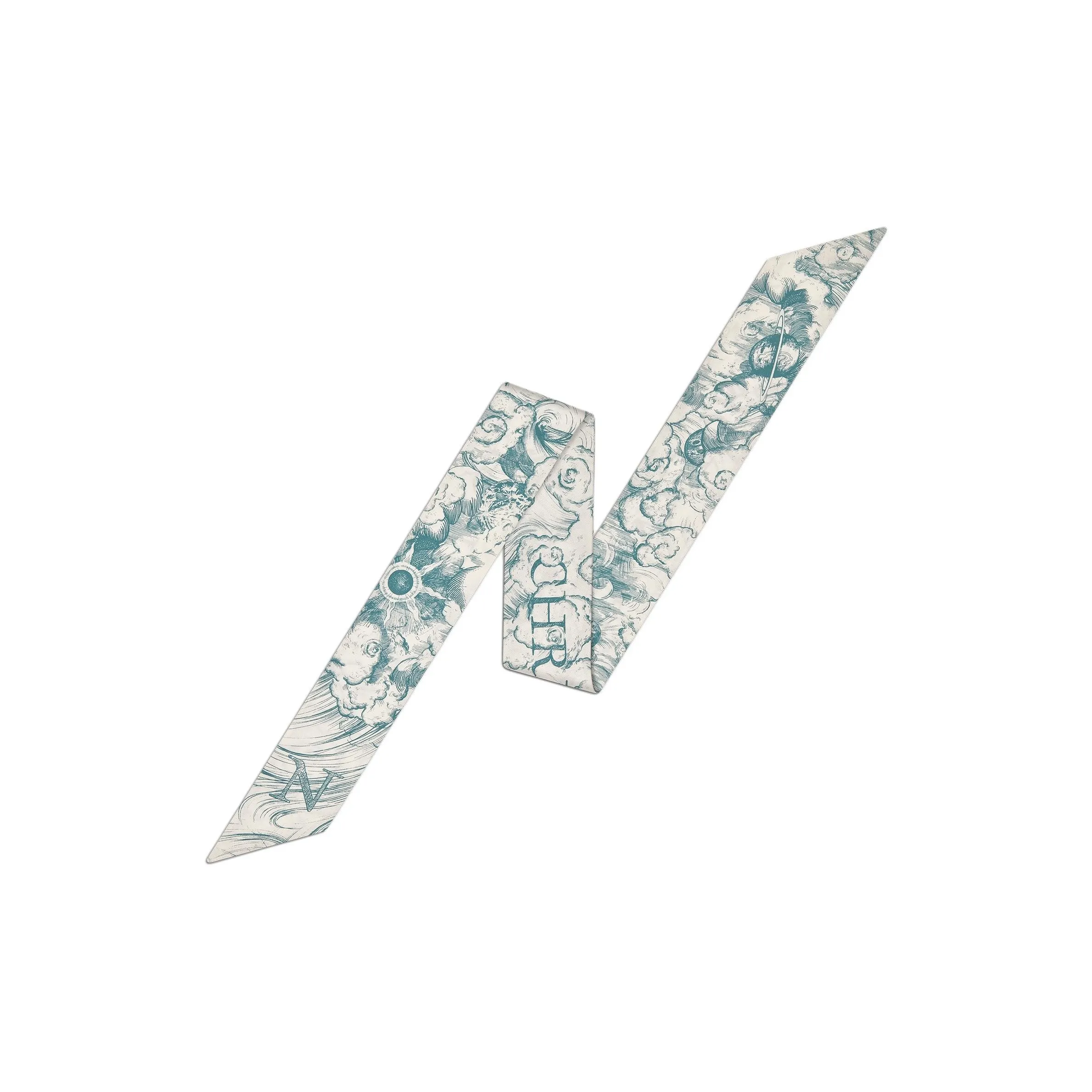 DIOR Шарфы из шелка Tutov Unisex Light Зеленый