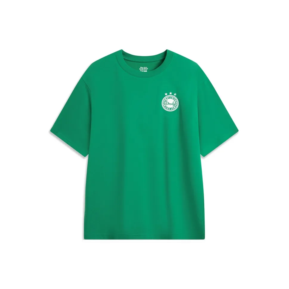 LiNing x Disney Toy Story серия T-рубашка унисекс прохладный сосновый зеленый