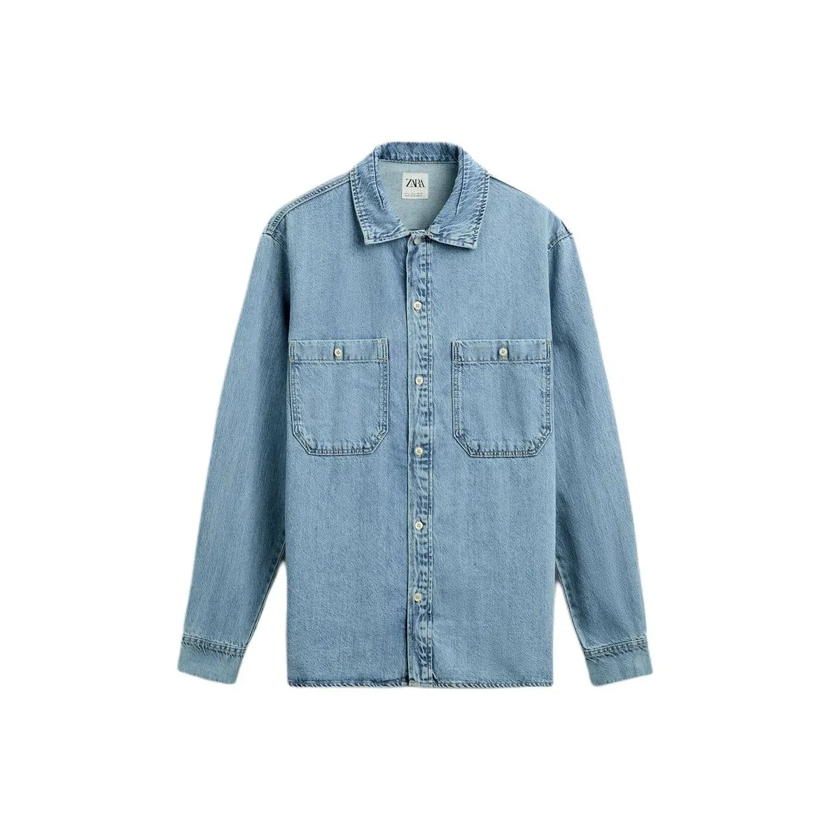 ZARA Light Blue Мужские Рубашки
