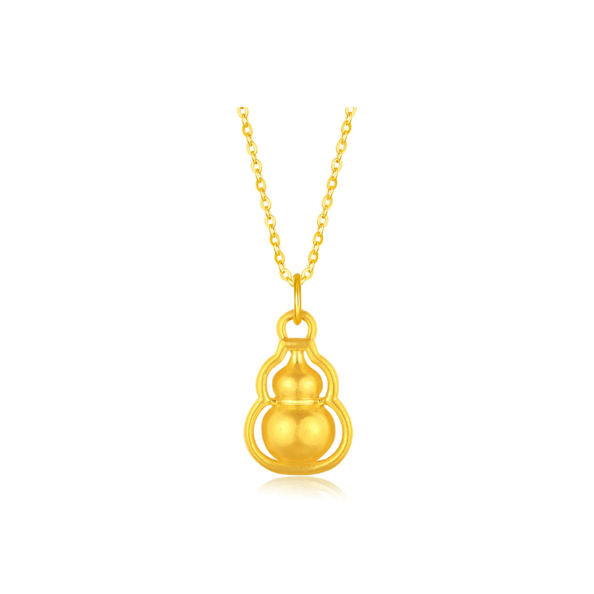ZHEN·RUJIN China Gold, Blessing Wealth Gourd, Auspicious Wealth Solid Gold 999 Priced In Gram Gold Pendant Women's
