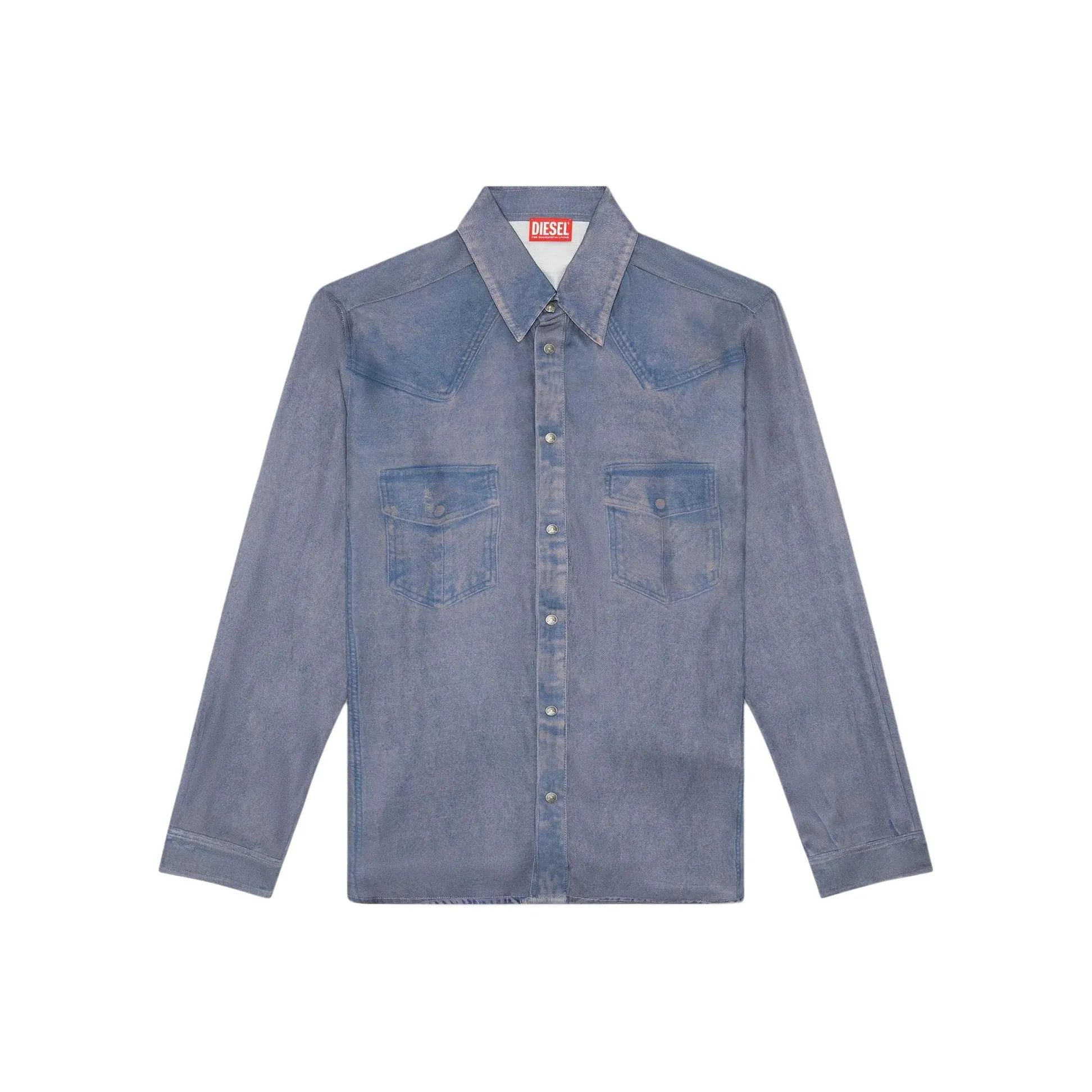 DIESEL FW24 Рубашка Мужская Светло-Синяя