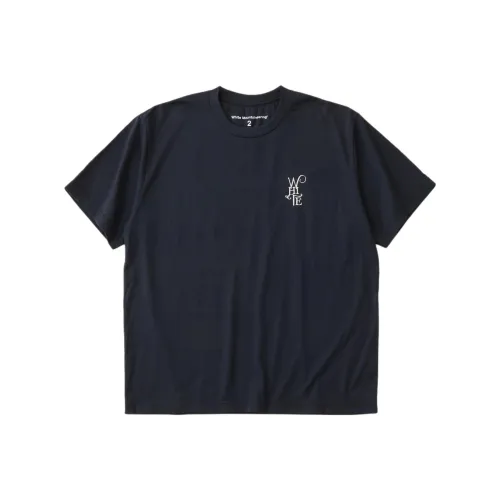 White Mountaineering Темно-синие Мужские Рубашки