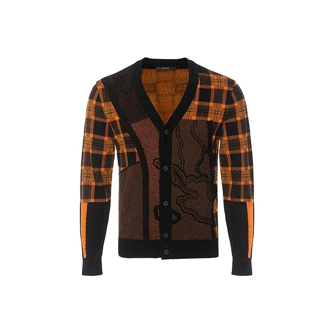 DAVID NAMAN Свитер Мужской Оранжевый Красный