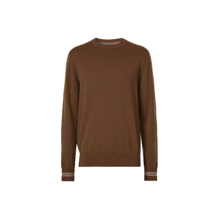 Burberry Wool Slim Fit Knitwear Men's Brown 80443321
