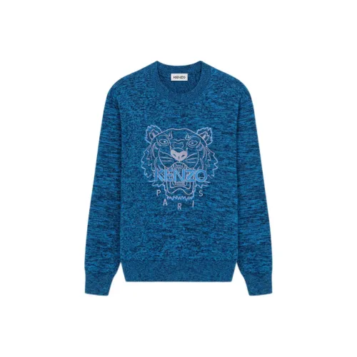 KENZO Classic Tiger Head Синий Мужские Свитеры
