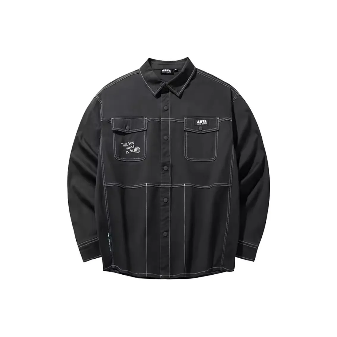 ANTA Life Collection Рубашка Унисекс Темный Соус Серый