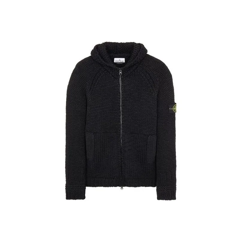 STONE ISLAND 544D4 Handmade Feel Knitted Hooded Sweater