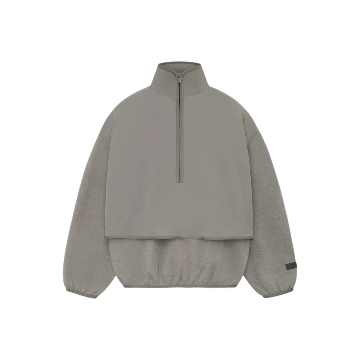 Fear Of God Essentials 2024 Summer Collection SS24 Нейлон Флис Mockneck Свитер Мужской Пыльно-серый Пыль Вересковый серый