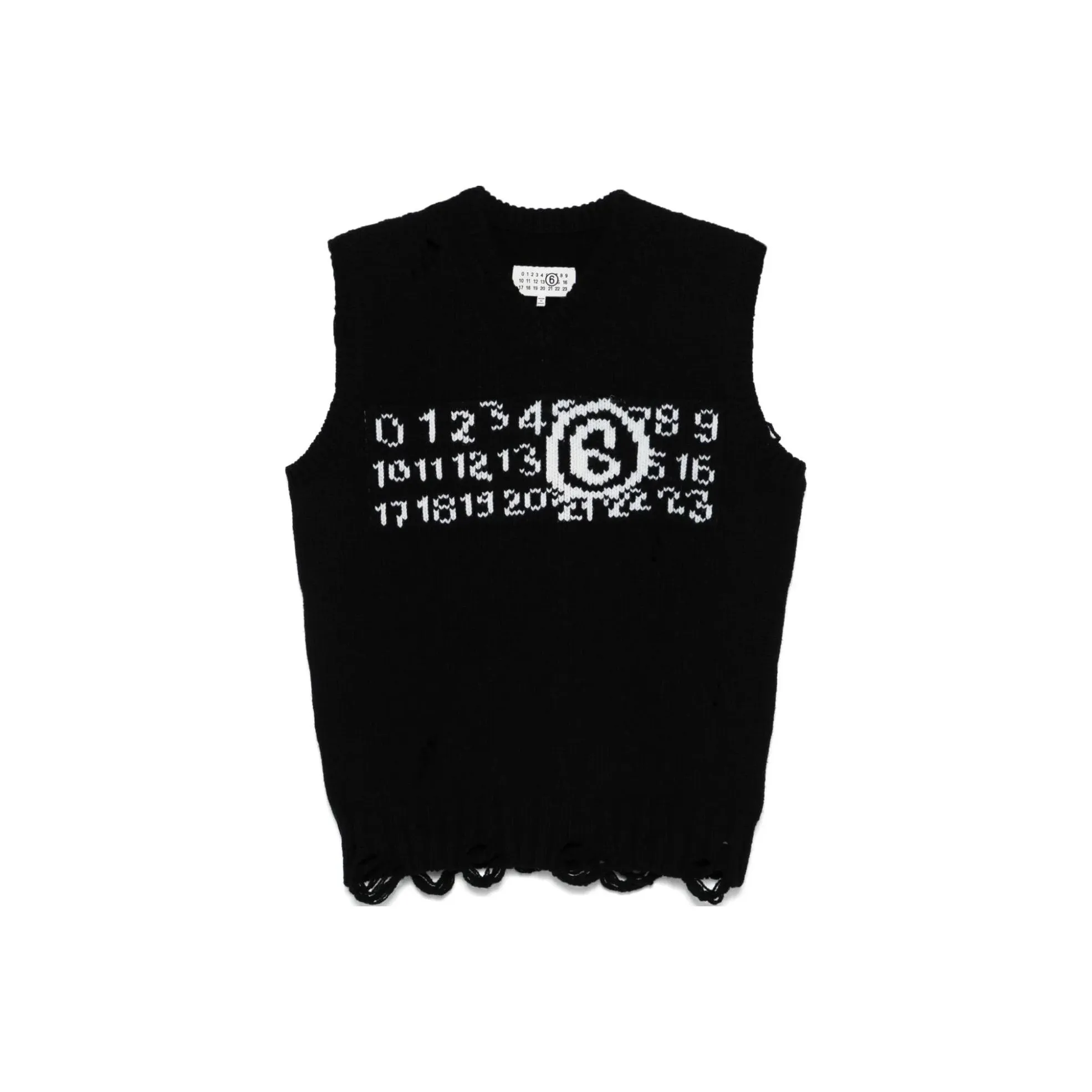MM6 Maison Margiela Numbers intarsia Vest