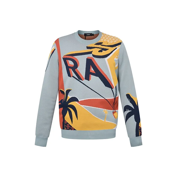 RARE Длинный рукав Свитер Мужской Многоцветный