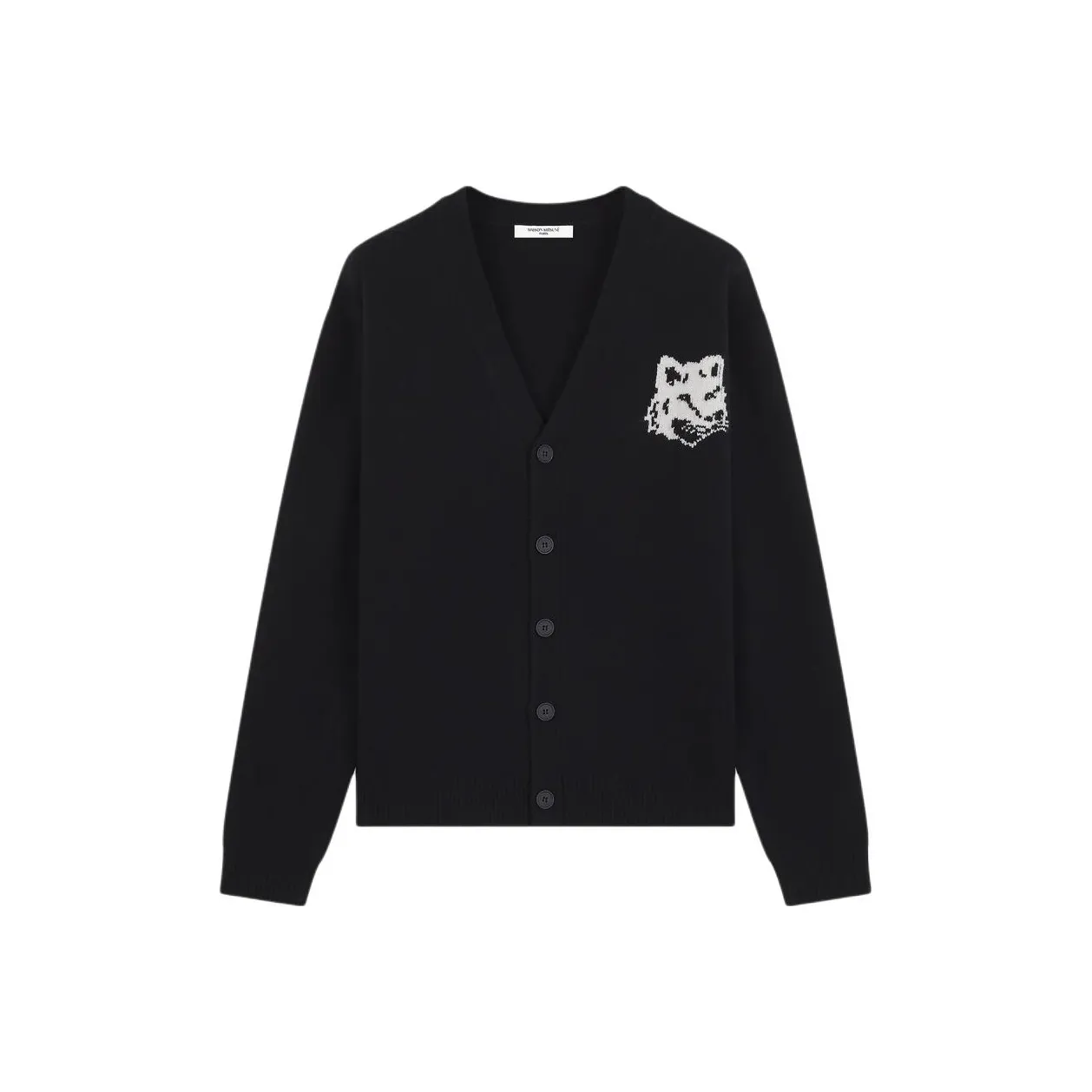 Maison Kitsuné Fox Head Intarsia Knit Cardigan