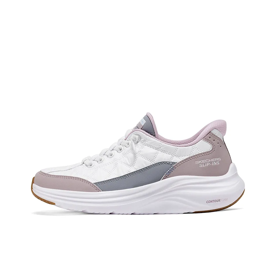 Skechers CONTOUR FOAM SPORT WOMENS Обувь для ходьбы Устойчивая к истиранию Низкий Топ Повседневная обувь Женская Белая Серый