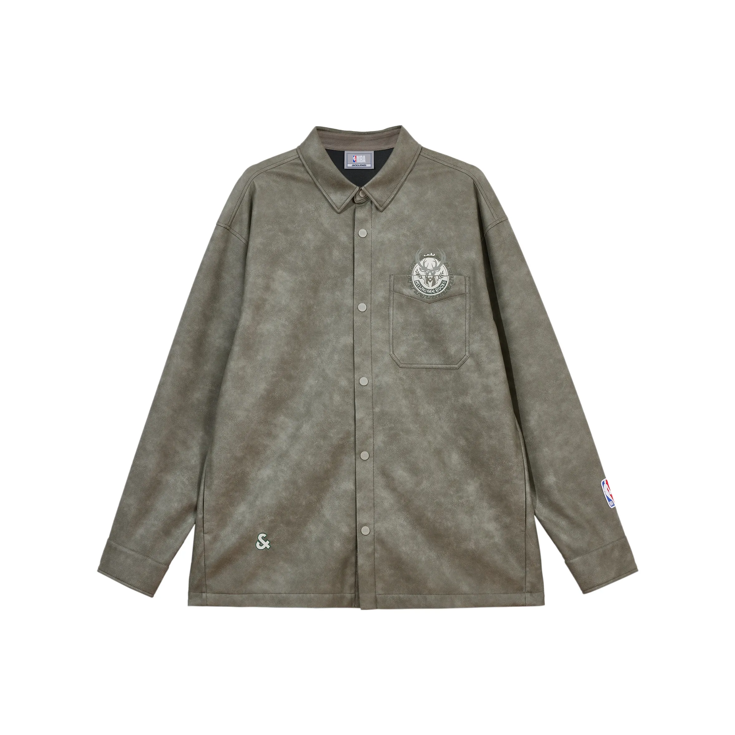 JACK JONES· x NBA Shirt Coat Men's Sage Green