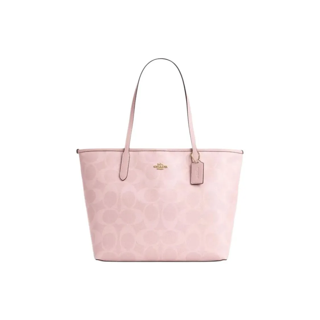 COACH City Artificial Leather Tote Bag, Shopping Bag, Shoulder Bag Large Size Women's Rouge Pink