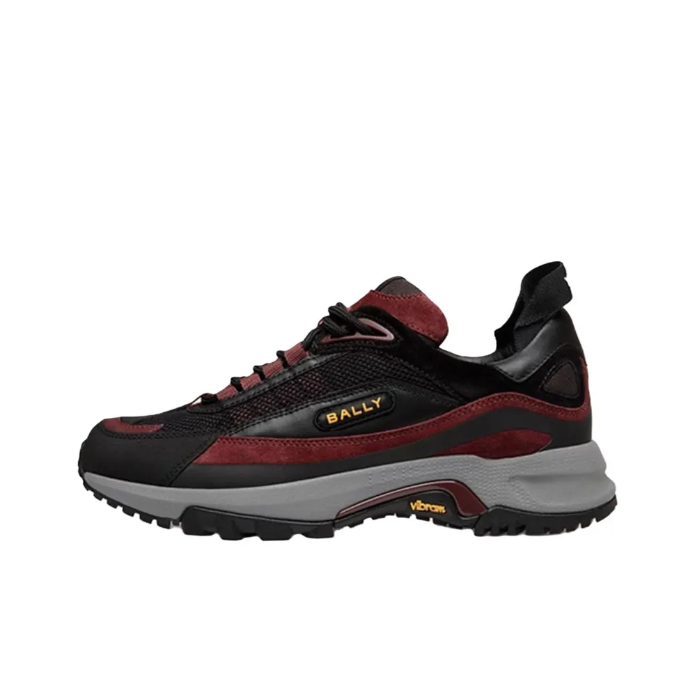 BALLY Low Top Casual Shoes Men's Black Red