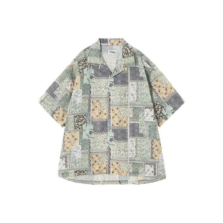 KORAKUBLUE Shirt Unisex Floral Green