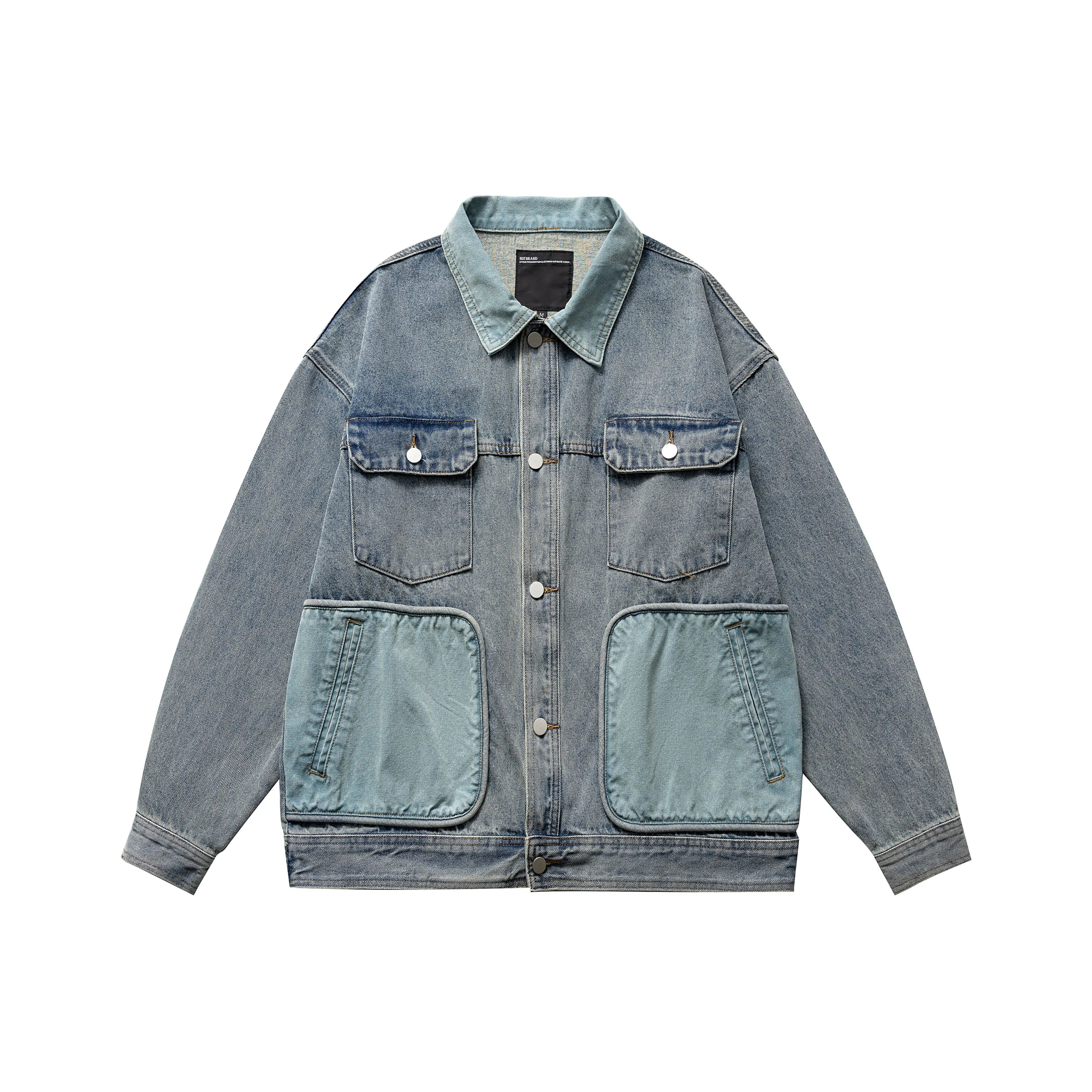 NOT BRAND ATTITUDE Denim Jacket Unisex Light Blue