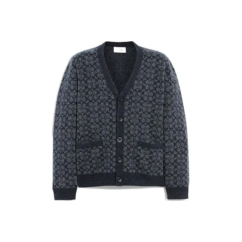 COACH SS23 Cashmere Sweater Men's Gray