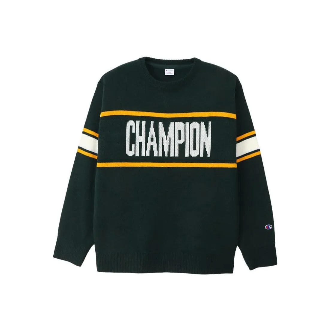 Champion FW24 Свитер Мужской Темно-зеленый