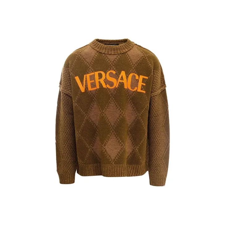 VERSACE Sweaters Men's Brown