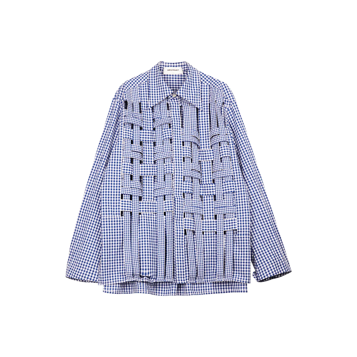 SIMPLE PROJECT Shirt Unisex Blue White Plaid