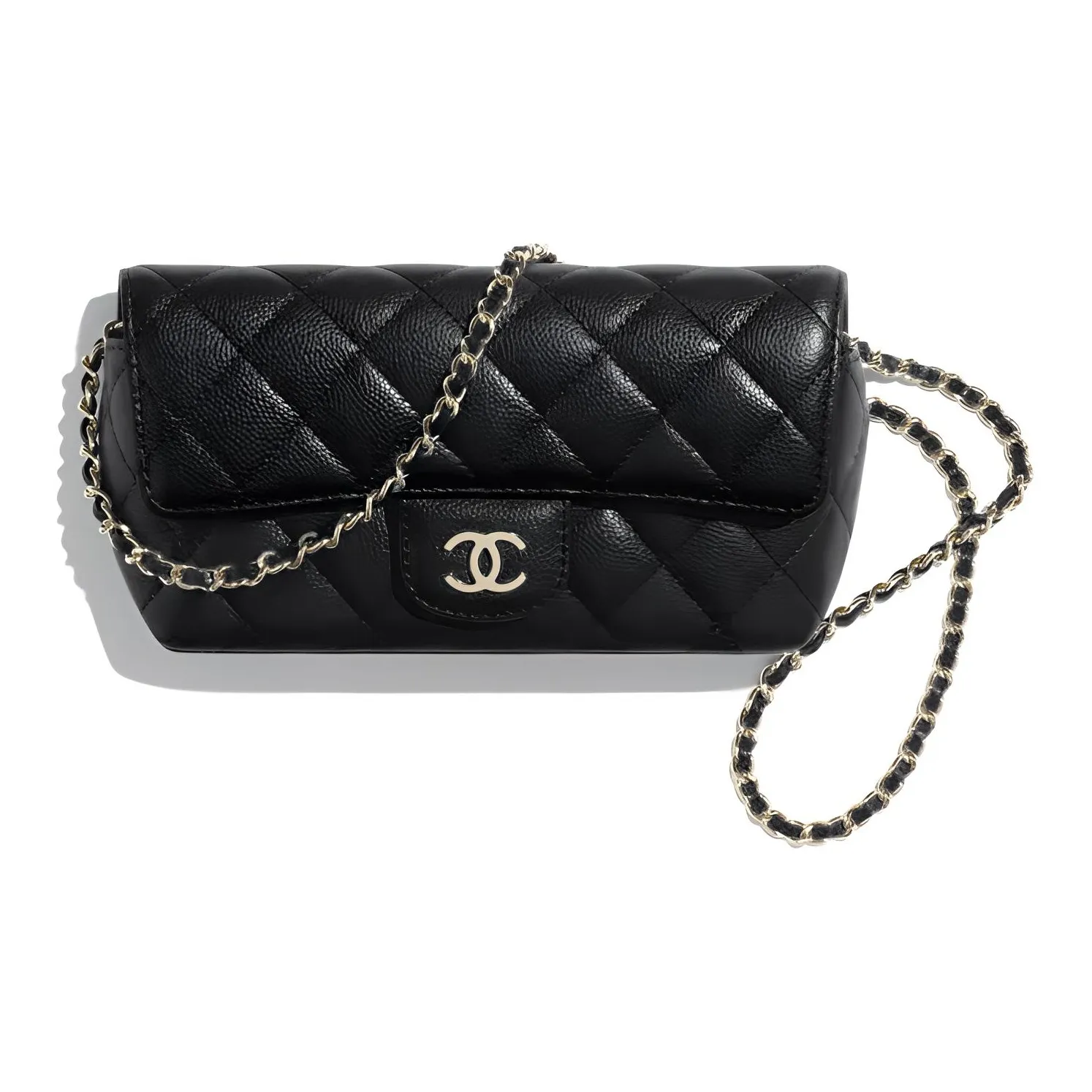 CHANEL Calfskin Eyeglass Cases Women's Black