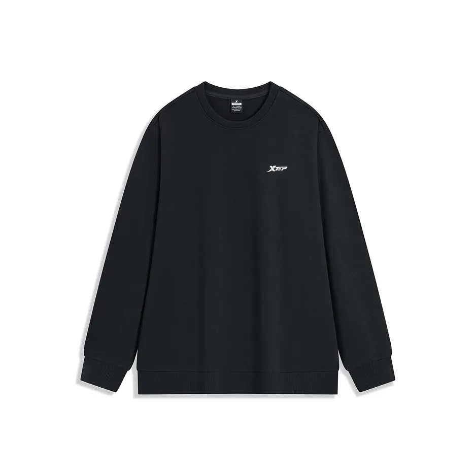 XTEP Casual Long Sleeved Sweatshirt Jet Black Men's