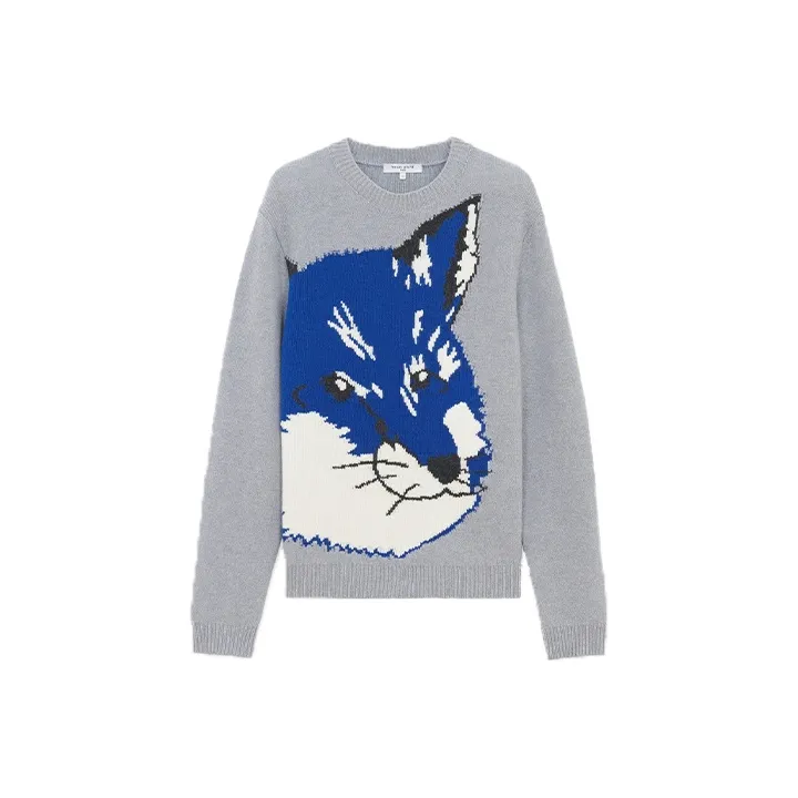 Maison Kitsune Серый Унисекс Кашемировые свитеры