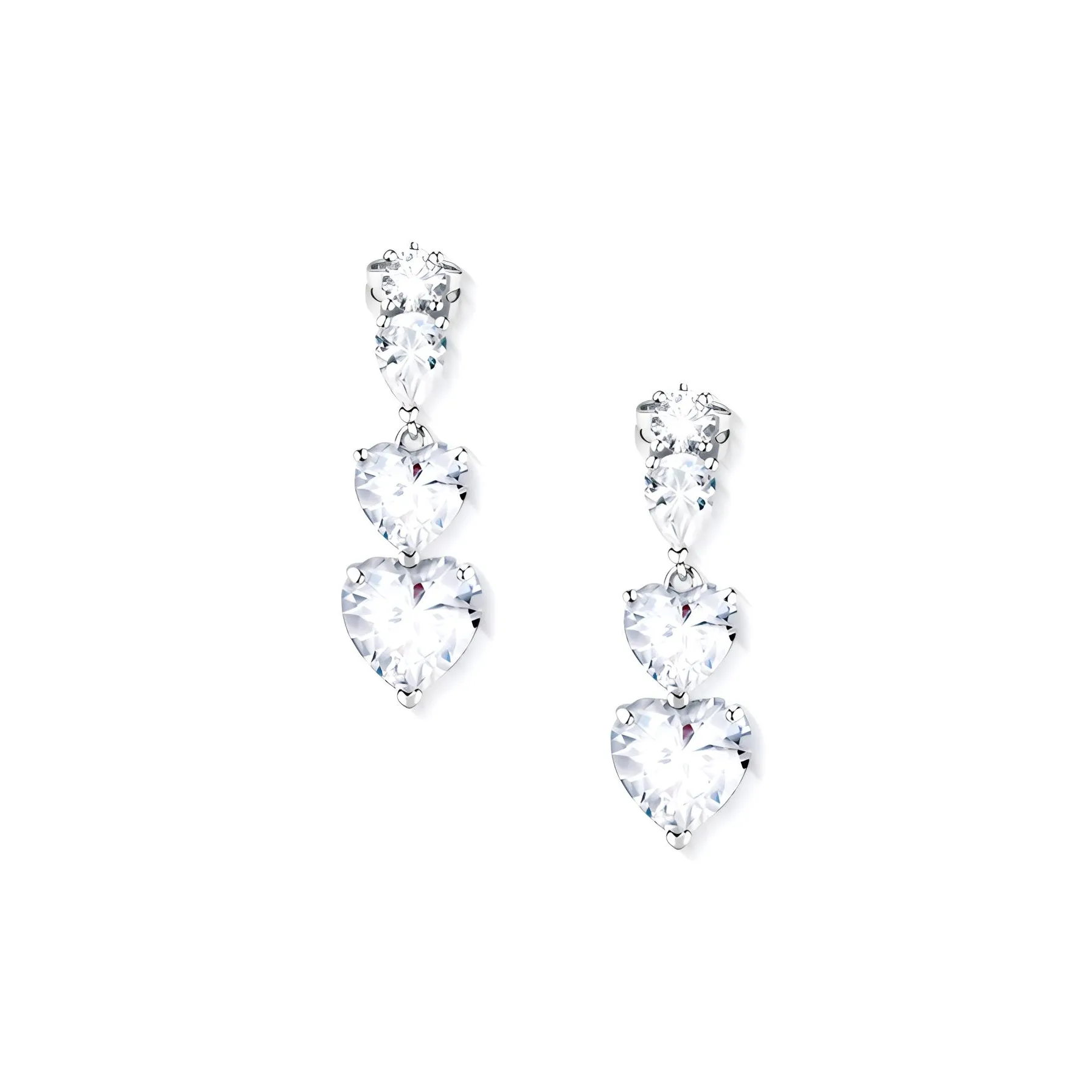 CHIARA FERRAGNI Zircon, Rhinestones, 18K Gold Plating Stud Earrings Women's Italian Luxury Silver Earrings
