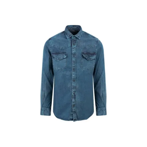 ORIGINAL VINTAGE STYLE Blue Мужские Рубашки