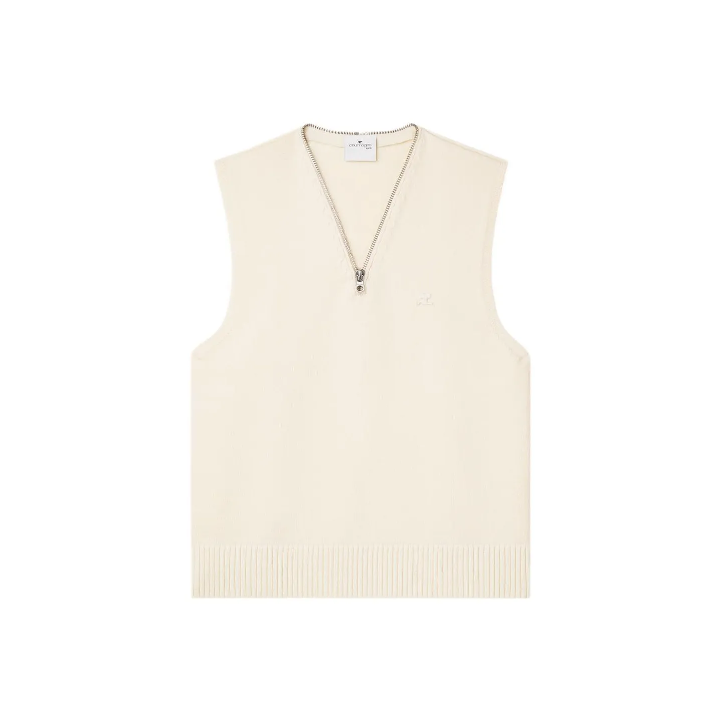 Courrèges V Neck Knit Vest