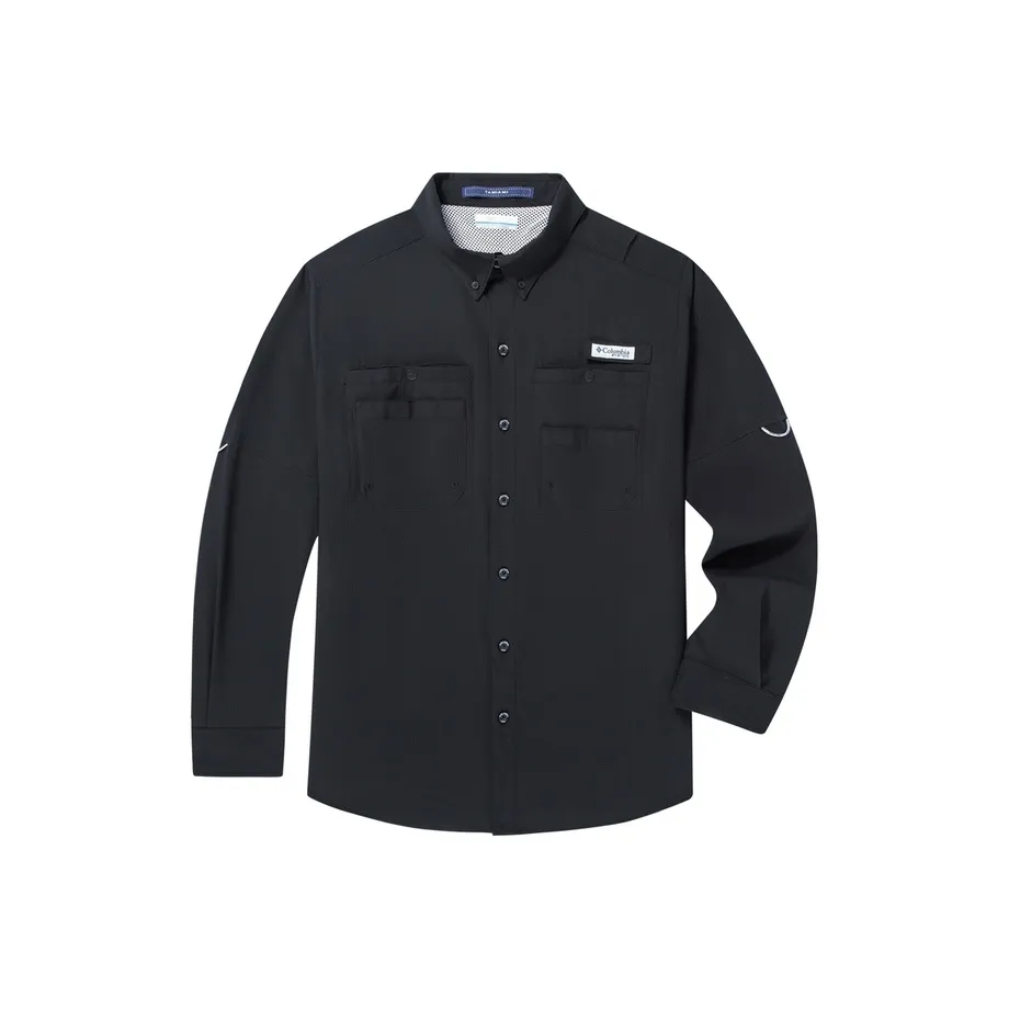 Коллаборация Columbia Мужские Черные Рубашки