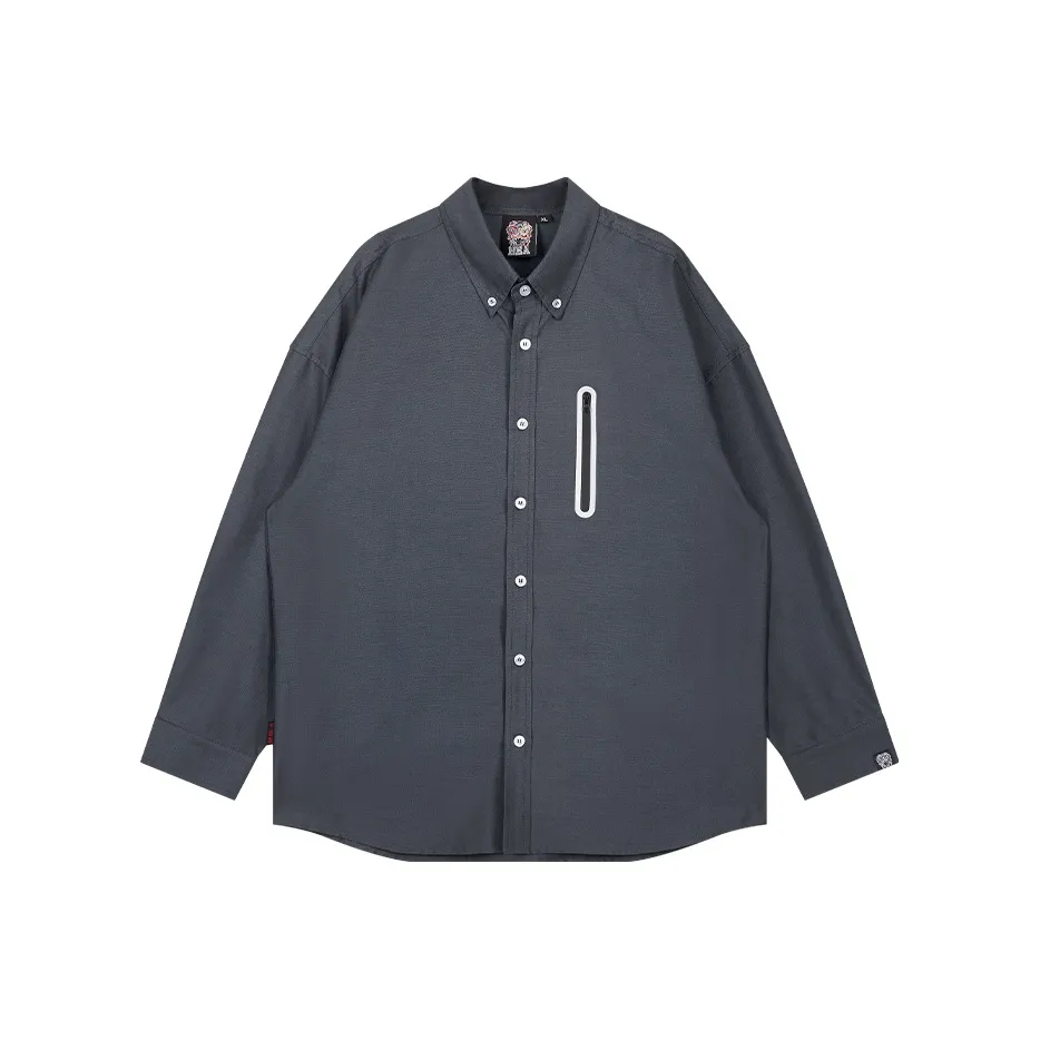 HEA Темно-серый унисекс рубашки