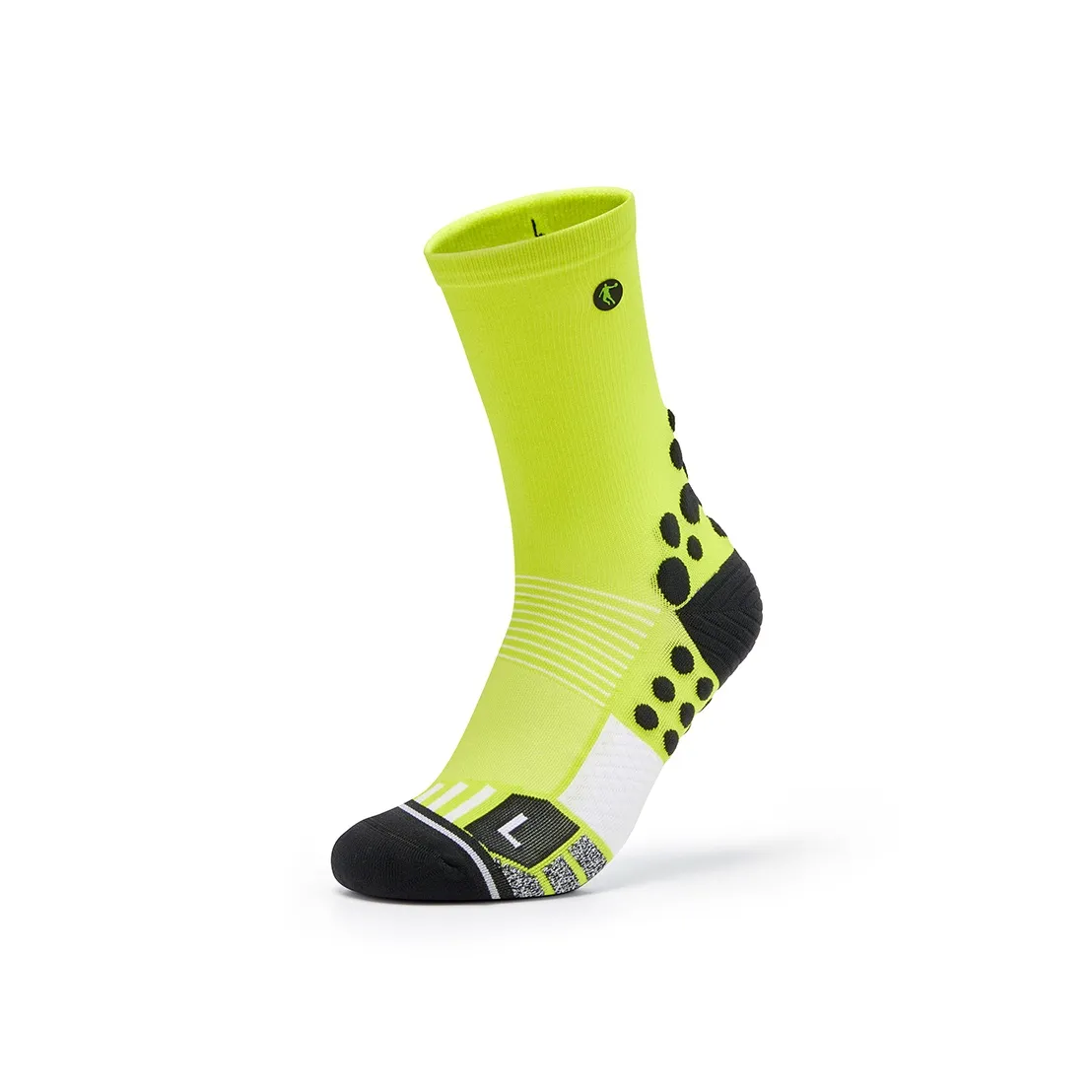 QIAODAN Беговые носки Мужские 1 упаковка Ярко-зеленый