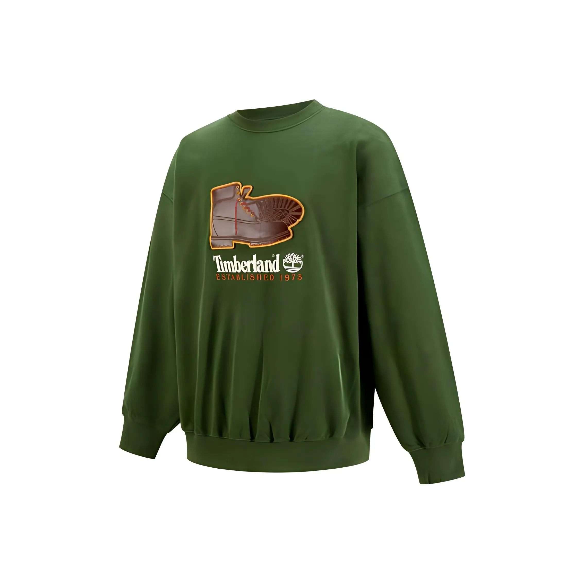 Timberland AF Новая коробка Форма Значок Толстовка Унисекс Зеленый
