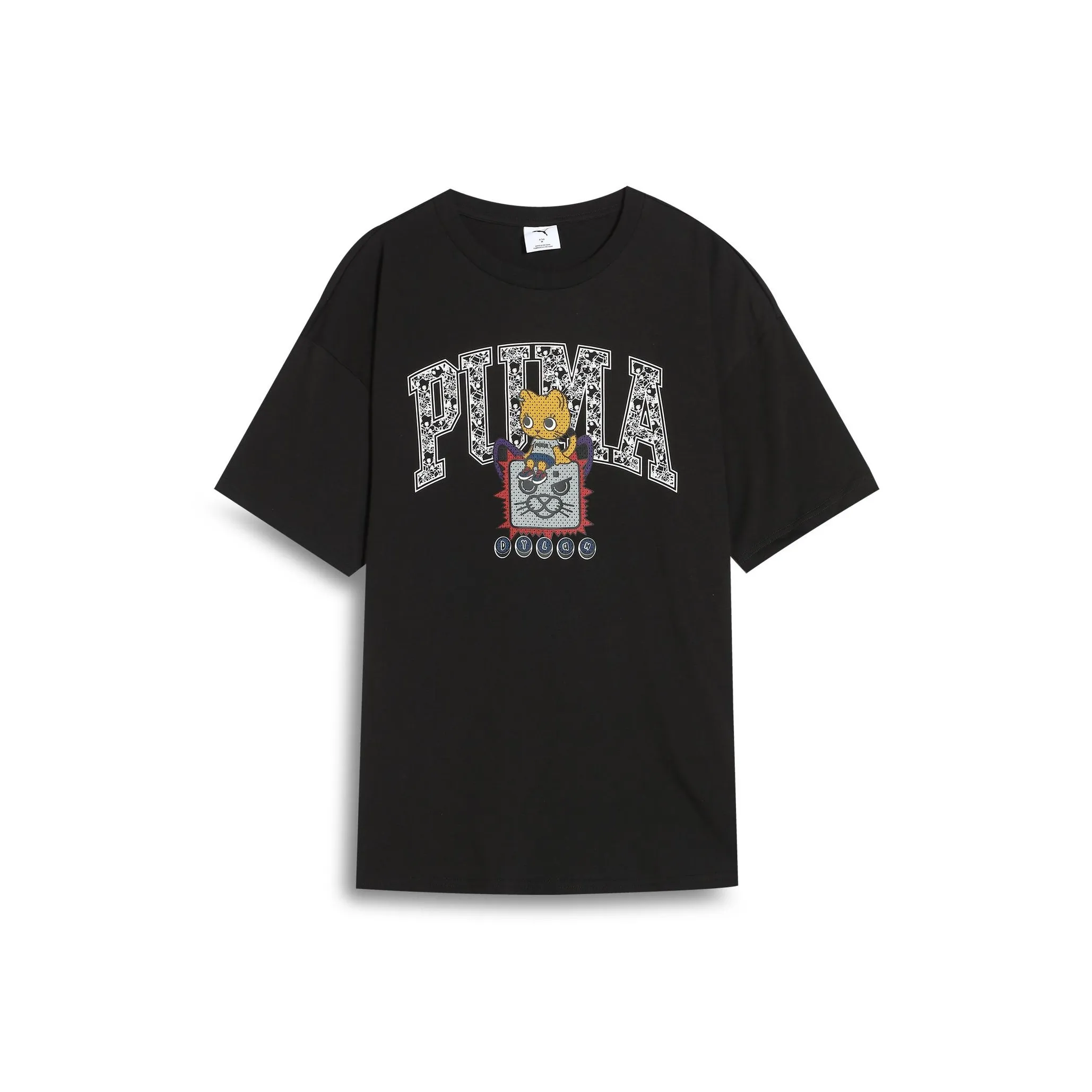 PUMA DylanGraphic Oversized SS25 T Shirt Unisex Black 01