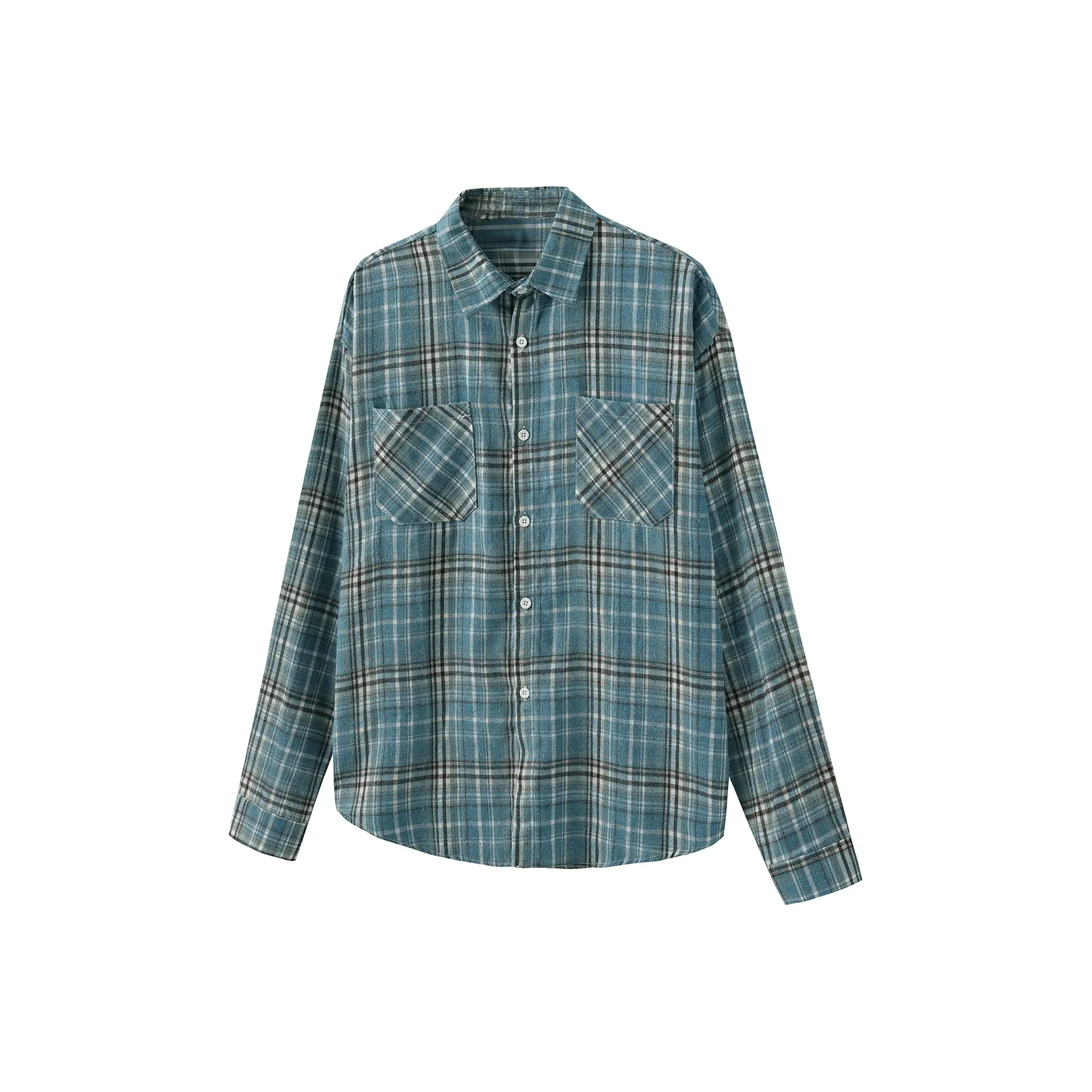 BETTERSAY Blue Men's Shirts BETTERSAY Синий Мужские Рубашки
