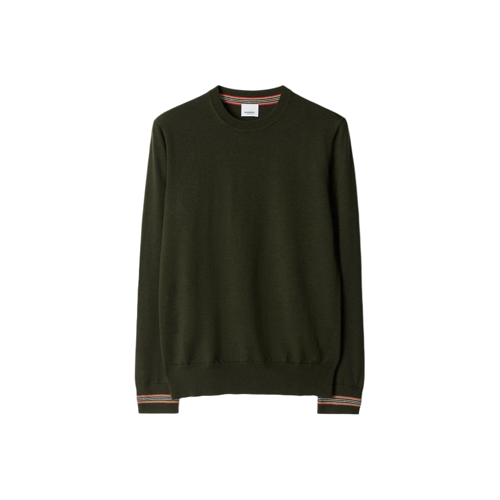 Burberry Шерсть Свитер Мужской Темно-зеленый