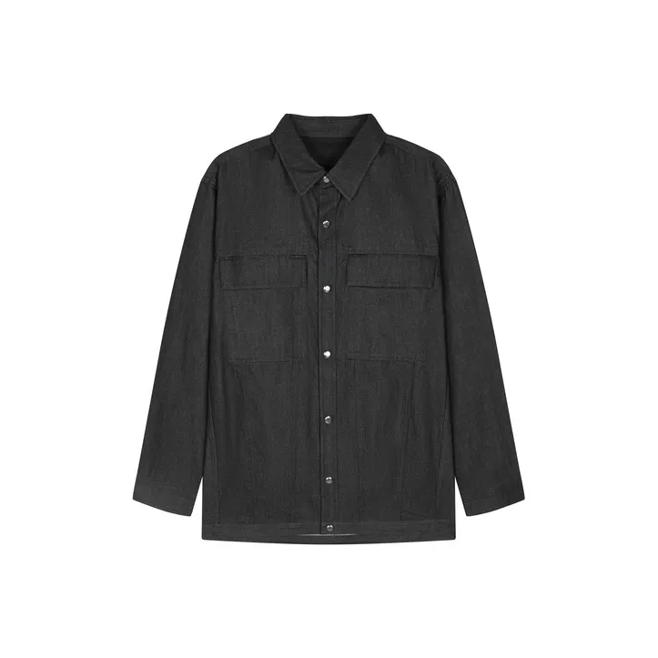 CROQUIS Рубашка Мужская Темно-Синяя Джинсовая