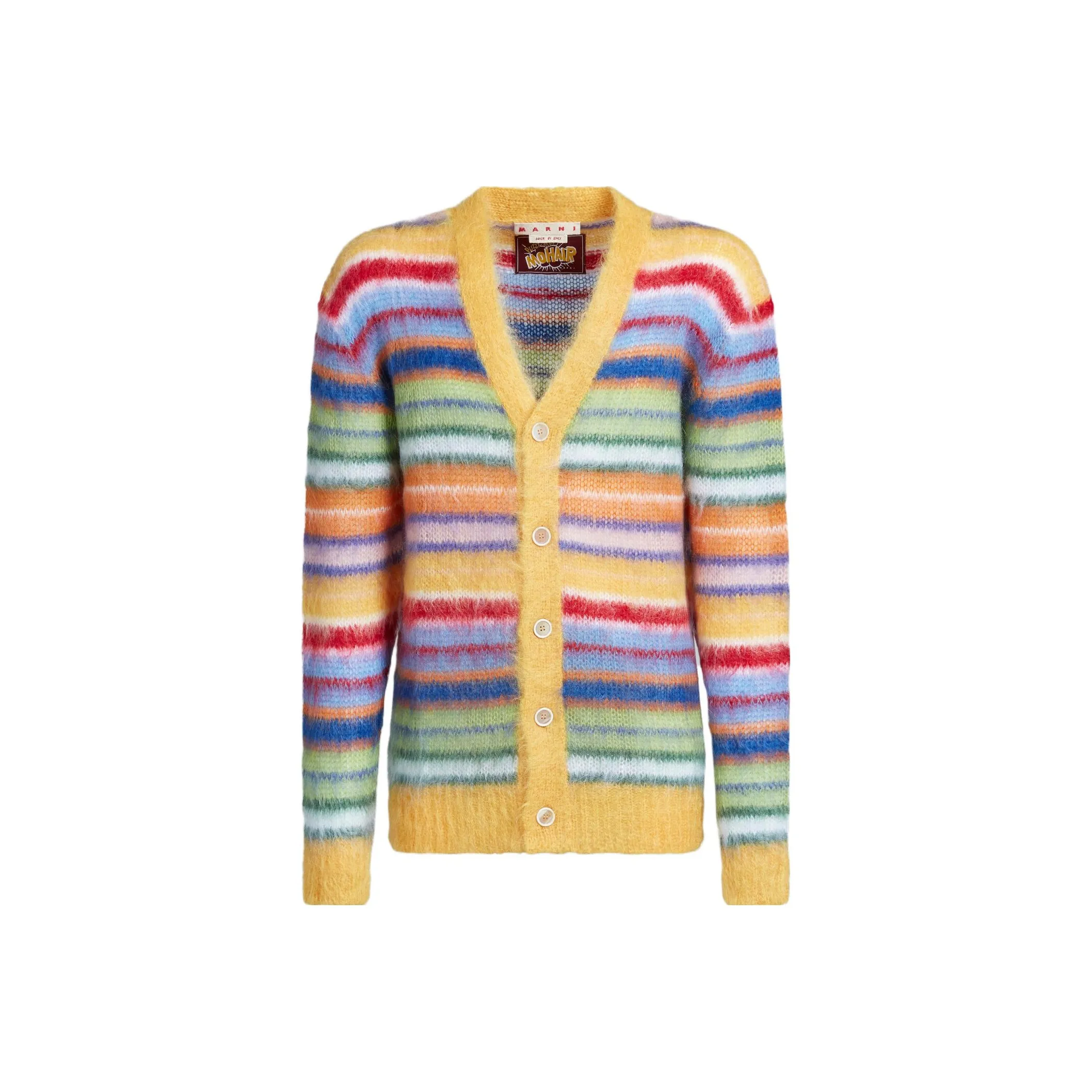 MARNI Striped V neck Cardigan