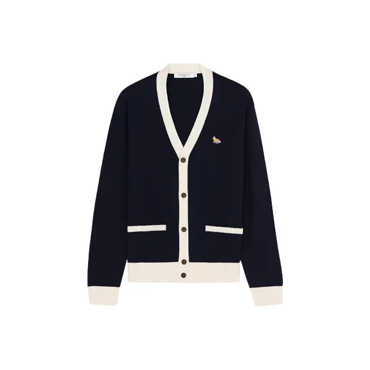 Maison Kitsune FW21 Свитер Унисекс Темно-синий